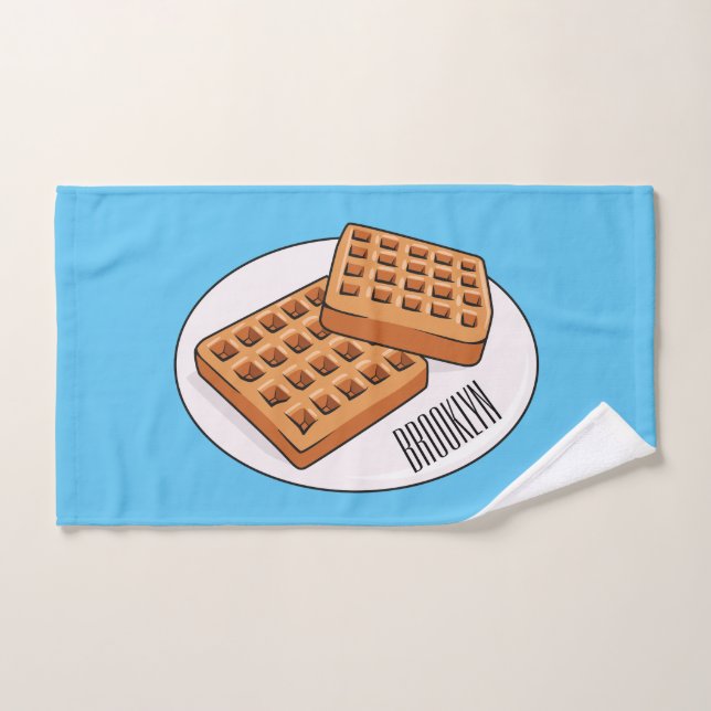 Ilustracion Waffle personalizado (Toalla de mano)