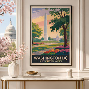 Ilustracion Washington DC Viaje de arte