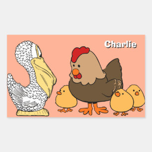 Ilustraciones de animales nombre a los pegatinas d
