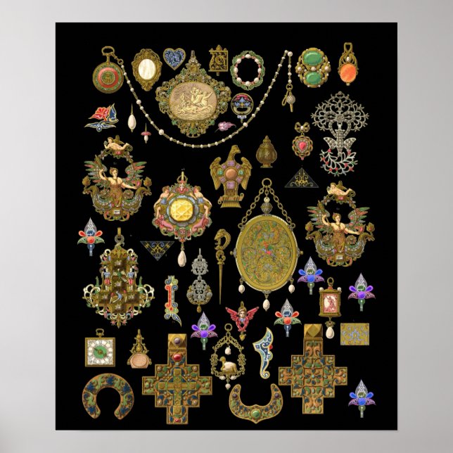 Ilustraciones de arte de la antigua joyería de épo (Frente)