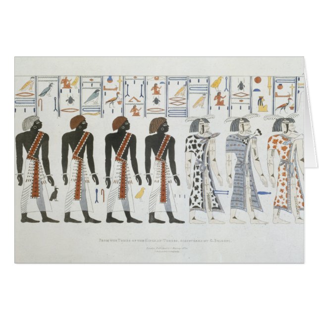 Ilustraciones de hieroglyphics de las tumbas de t (Anverso (Horizontal))