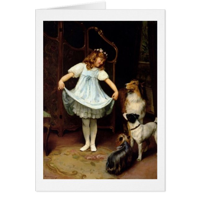 Ilustraciones del vintage - audiencia de perros, (Frente)