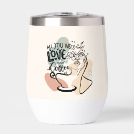 Ilustraciones estéticos, café Chica