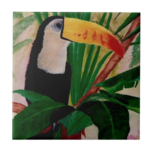 Ilustraciones tropicales de la teja de la selva de (Frente)