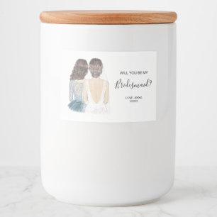 Ilustrado será mi etiqueta de velas de dama de hon