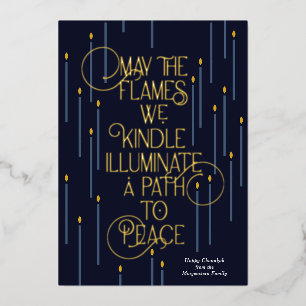 Ilustrar un camino hacia la tarjeta Hanukkah Relie