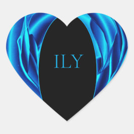 "ILY" Pegatina del corazón - Un diseño moderno