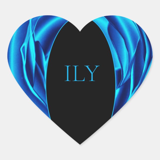 "ILY" Pegatina del corazón - Un diseño moderno (Anverso)