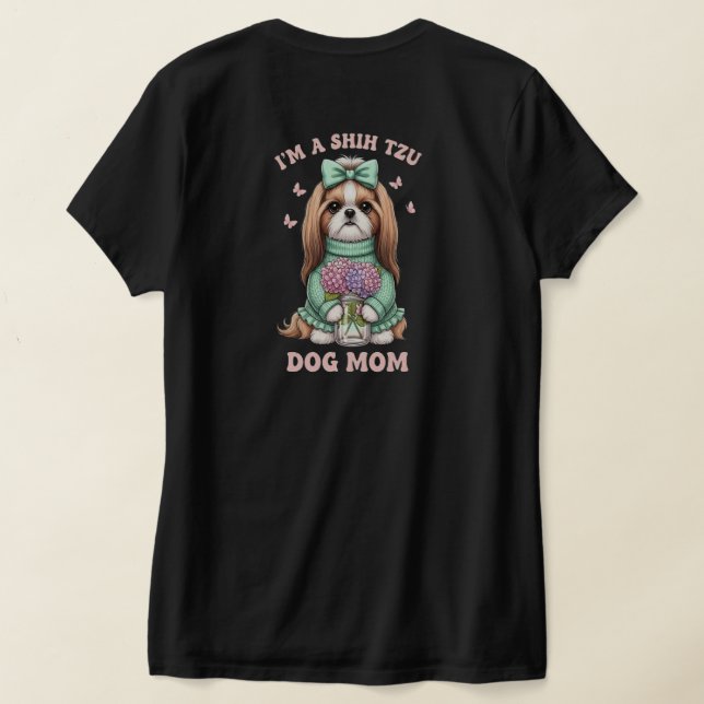 I'm a Shih Tzu Dog Mom - Cute Floral Sweater Desig (Distribución Reverso )