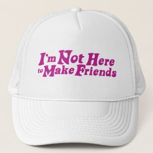 im no aquí para hacer amigos el gorra (rosa)