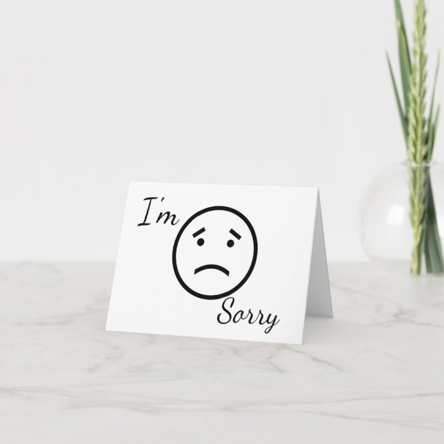 I'm Sorry... Tarjeta de cumpleaños (Anverso)