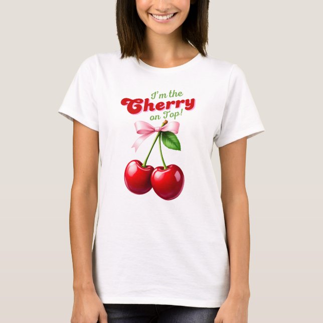 I'm the Cherry on Top - Kirschen mit rosa Schleife (Anverso)