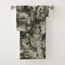 Imagen abstracta de mosaico tallado en tonos grise