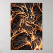 Imagen abstracta - Fractal 3D, arte digital, braun