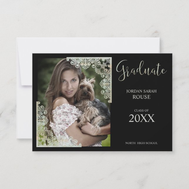 Imagen caligráfica de graduación fotográfica sobre (Anverso)