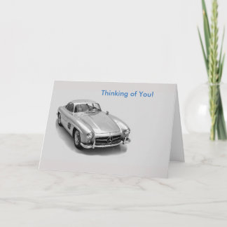 Imagen clásica de los coches para la tarjeta de
