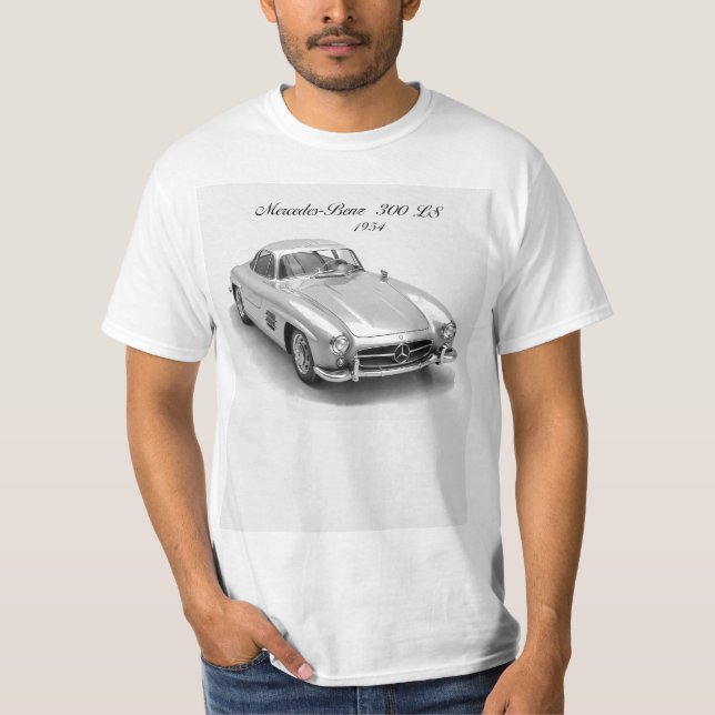 Imagen clásica del coche para camiseta masculina (Anverso)