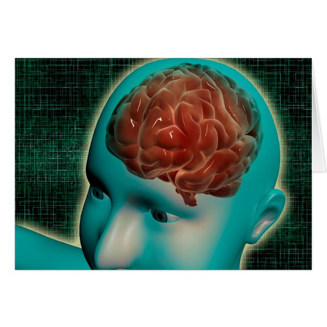 Imagen Conceptual Del Cuerpo Femenino Con Cerebro  (Anverso (Horizontal))