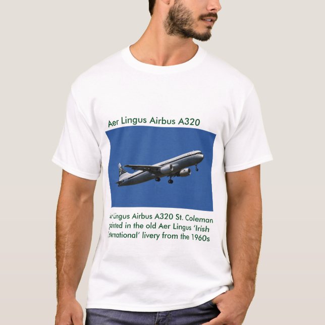Imagen de Aer Lingus Airbus A320 para camisetas ma (Anverso)