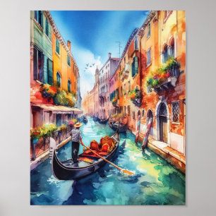 Imagen de arte acuático de Venecia Canales Italia