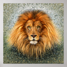 Imagen de arte de pintura de fotografía de león