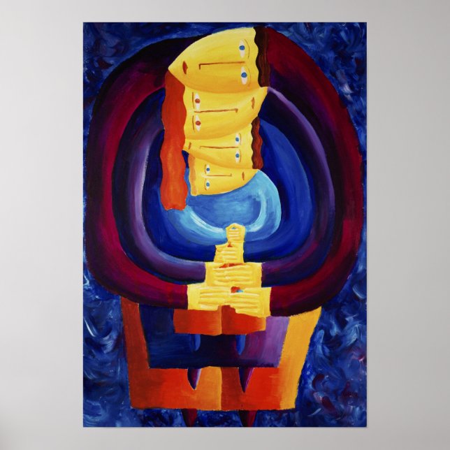 Imagen de arte de pintura moderna de la familia (Frente)