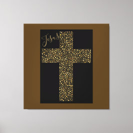 Imagen de arte trendy Jesús Cruz Dorada Marrón