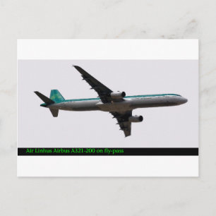 Imagen de avión Airbus para postal