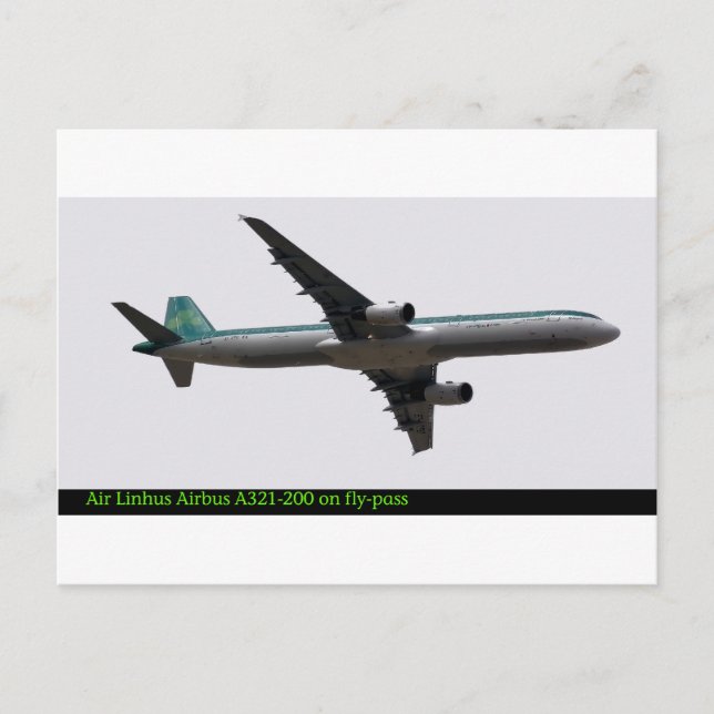 Imagen de avión Airbus para postal (Anverso)