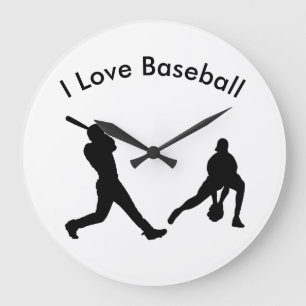Imagen de béisbol para reloj de pared redonda (gra