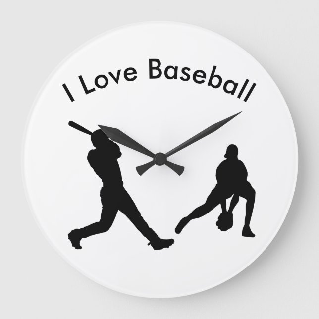 Imagen de béisbol para reloj de pared redonda (gra (Anverso)