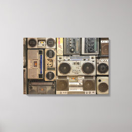 Imagen de boom boxes vintage y retro en lienzo