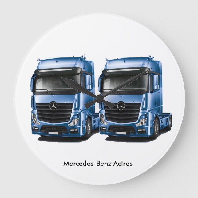 Imagen de camión para reloj de pared redonda grand (Anverso)