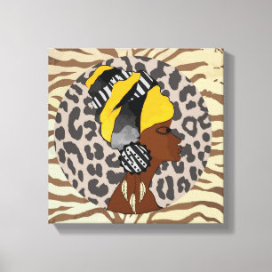 Imagen de canvas de arte de boho de African Woman