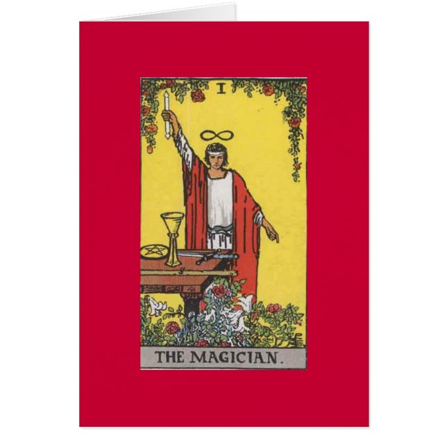 Imagen de carta de tarot del mago (Frente)