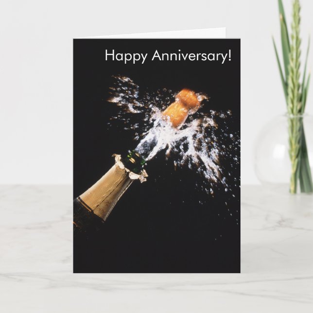 Imagen de champán para tarjeta de felicitación (Anverso)