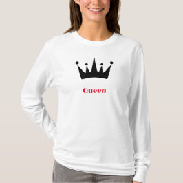 Imagen de Corona de Texto de Reina en Camiseta Bla
