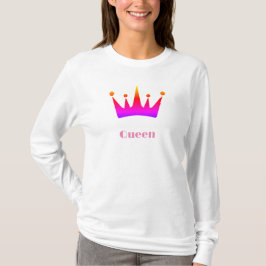 Imagen de Corona de Texto de Reina en Camiseta Bla