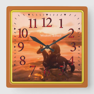 Imagen de Cowboy para reloj de pared acrílico
