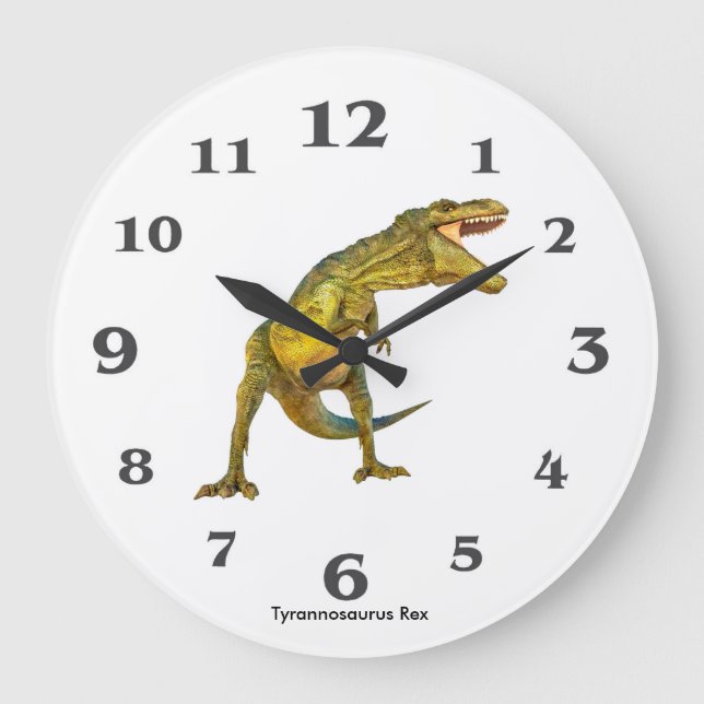 Imagen de dinosaurio para reloj de pared grande re (Anverso)