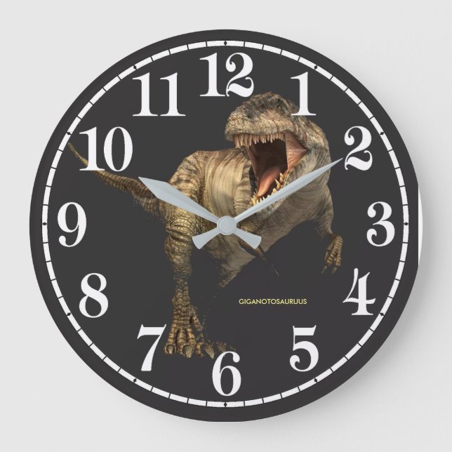 Imagen de dinosaurio para reloj de pared redonda ( (Anverso)