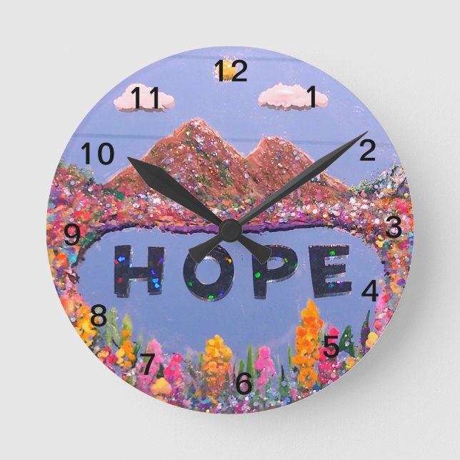 Imagen de espejo con ESPERANZA de pared con reloj  (Anverso)