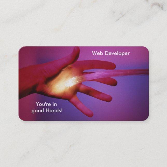 Imagen de fibra óptica para tarjeta de visita (Anverso)