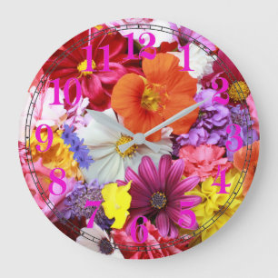 Imagen de flor para reloj de pared redonda