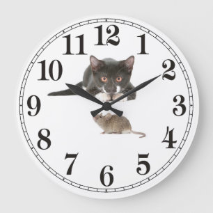 Imagen de gato y ratón para reloj de pared acrílic