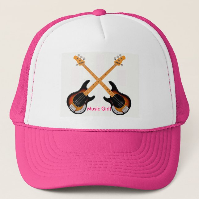 Imagen de guitarra para sombrero de camionero Chic (Anverso)