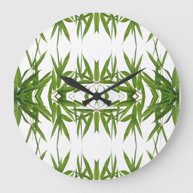 Imagen de hoja de bambú para reloj de pared acríli (Anverso)
