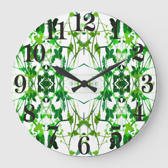 Imagen de hoja verde para reloj de pared acrílico (Anverso)