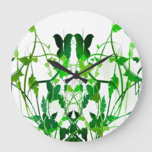 Imagen de hoja verde para reloj de pared acrílico
