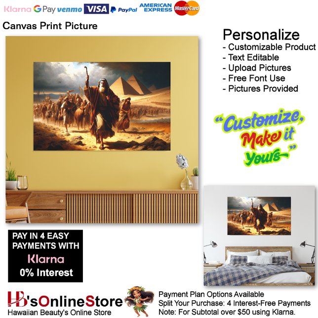 Imagen de impresión de tela de Moses 6 (Moses Leads His People to Freedom Canvas Print Picture 6.
)